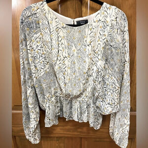 Vici long sleeve peplum blouse Medium